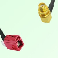 FAKRA SMB L 3002 carmin red Female RA to SMA Bulkhead Female RA Cable
