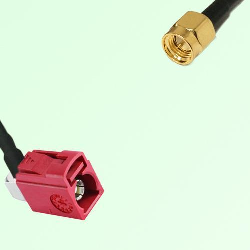FAKRA SMB L 3002 carmin red Female Jack RA to SMA Male Plug Cable