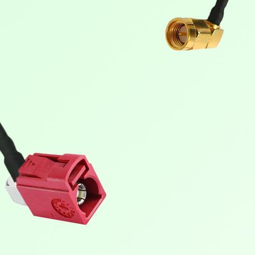 FAKRA SMB L 3002 carmin red Female Jack RA to SMA Male Plug RA Cable