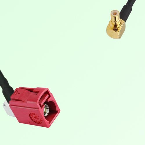 FAKRA SMB L 3002 carmin red Female Jack RA to SMB Male Plug RA Cable