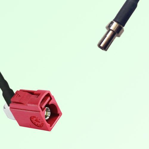 FAKRA SMB L 3002 carmin red Female Jack RA to TS9 Male Plug Cable