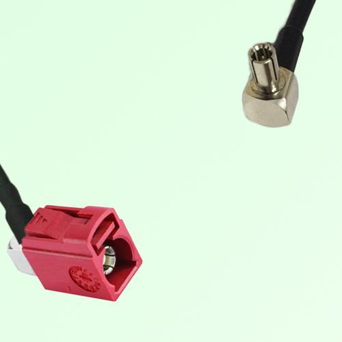 FAKRA SMB L 3002 carmin red Female Jack RA to TS9 Male Plug RA Cable