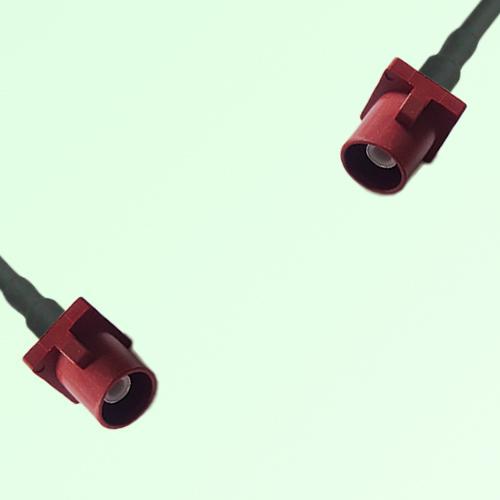FAKRA SMB L 3002 carmin red Male Plug to L 3002 carmin red Male Cable