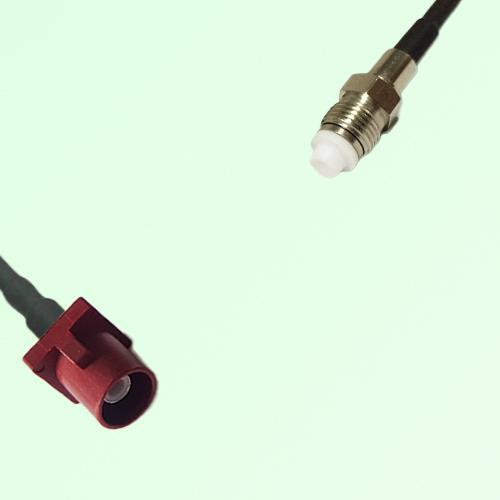 FAKRA SMB L 3002 carmin red Male Plug to FME Female Jack Cable