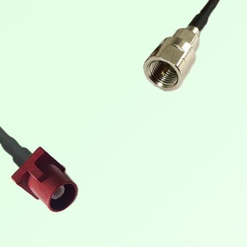 FAKRA SMB L 3002 carmin red Male Plug to FME Male Plug Cable