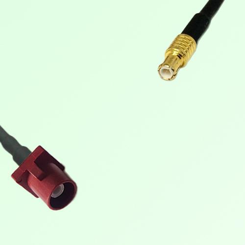 FAKRA SMB L 3002 carmin red Male Plug to MCX Male Plug Cable