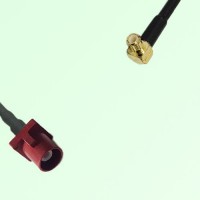 FAKRA SMB L 3002 carmin red Male Plug to MCX Male Plug RA Cable FAKRA SMB L 3002 carmin red Male Plug to MCX Male Plug RA Cable