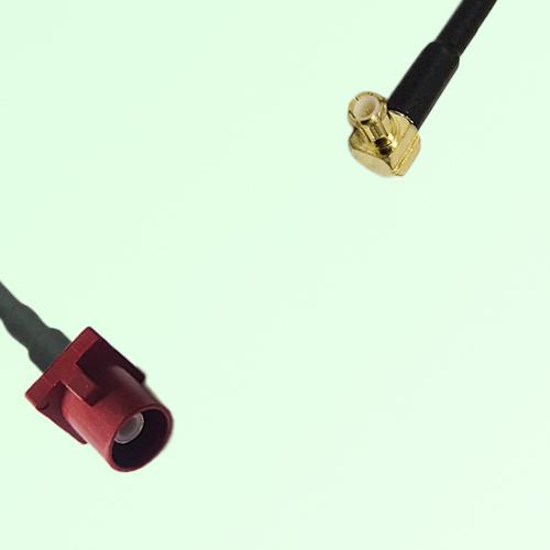 FAKRA SMB L 3002 carmin red Male Plug to MCX Male Plug RA Cable