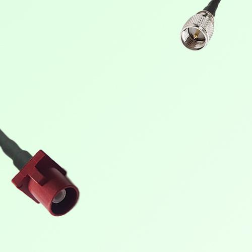 FAKRA SMB L 3002 carmin red Male Plug to Mini UHF Male Plug Cable FAKRA SMB L 3002 carmin red Male Plug to Mini UHF Male Plug Cable