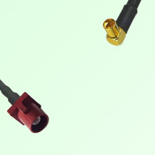 FAKRA SMB L 3002 carmin red Male Plug to MMCX Female Jack RA Cable