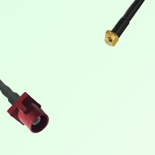 FAKRA SMB L 3002 carmin red Male Plug to MMCX Male Plug RA Cable