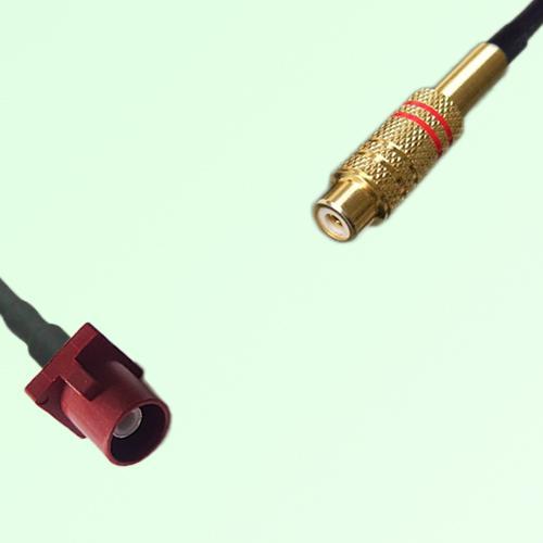 FAKRA SMB L 3002 carmin red Male Plug to RCA Female Jack Cable FAKRA SMB L 3002 carmin red Male Plug to RCA Female Jack Cable