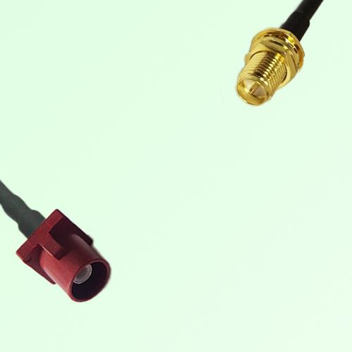 FAKRA SMB L 3002 carmin red Male Plug to RP SMA Bulkhead Female Cable