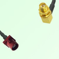 FAKRA SMB L 3002 carmin red Male to RP SMA Bulkhead Female RA Cable