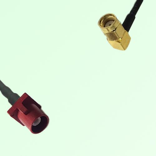 FAKRA SMB L 3002 carmin red Male Plug to RP SMA Male Plug RA Cable