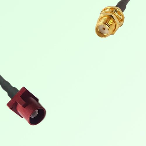 FAKRA SMB L 3002 carmin red Male Plug to SMA Bulkhead Female Cable
