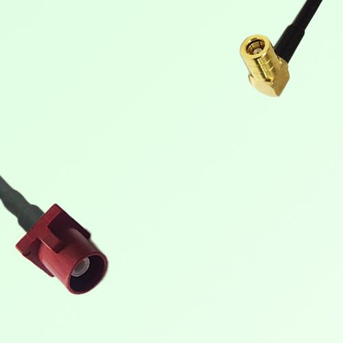 FAKRA SMB L 3002 carmin red Male Plug to SMB Female Jack RA Cable