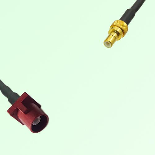 FAKRA SMB L 3002 carmin red Male Plug to SMB Male Plug Cable