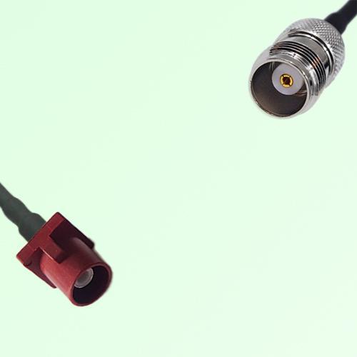 FAKRA SMB L 3002 carmin red Male Plug to TNC Female Jack Cable FAKRA SMB L 3002 carmin red Male Plug to TNC Female Jack Cable