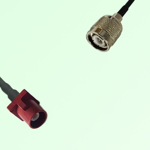 FAKRA SMB L 3002 carmin red Male Plug to TNC Male Plug Cable