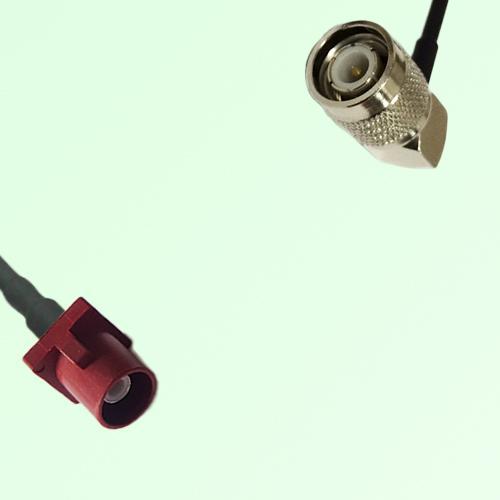 FAKRA SMB L 3002 carmin red Male Plug to TNC Male Plug RA Cable