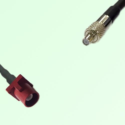 FAKRA SMB L 3002 carmin red Male Plug to TS9 Female Jack Cable