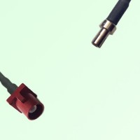 FAKRA SMB L 3002 carmin red Male Plug to TS9 Male Plug Cable