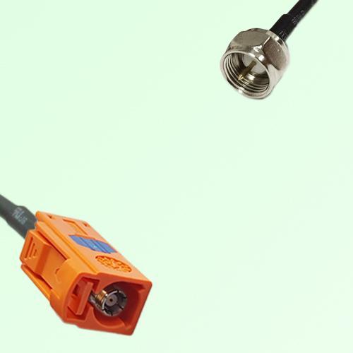 FAKRA SMB M 2003 pastel orange Female Jack to F Male Plug Cable