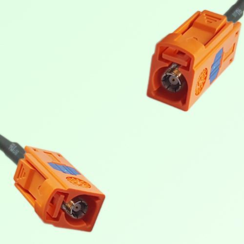 FAKRA SMB M 2003 pastel orange Female to M 2003 pastel orange Female Cable