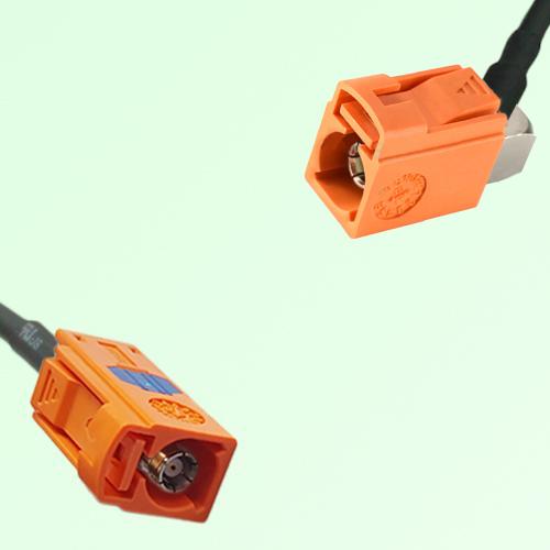 FAKRA SMB M 2003 pastel orange Female to M 2003 pastel orange Female RA Cable FAKRA SMB M 2003 pastel orange Female to M 2003 pastel orange Female RA Cable