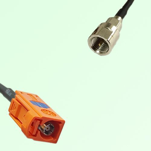 FAKRA SMB M 2003 pastel orange Female Jack to FME Male Plug Cable