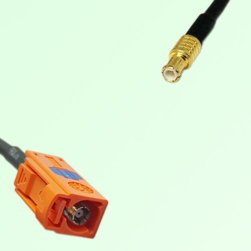 FAKRA SMB M 2003 pastel orange Female Jack to MCX Male Plug Cable