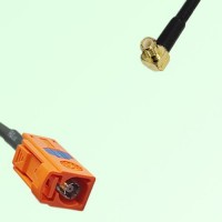 FAKRA SMB M 2003 pastel orange Female Jack to MCX Male Plug RA Cable