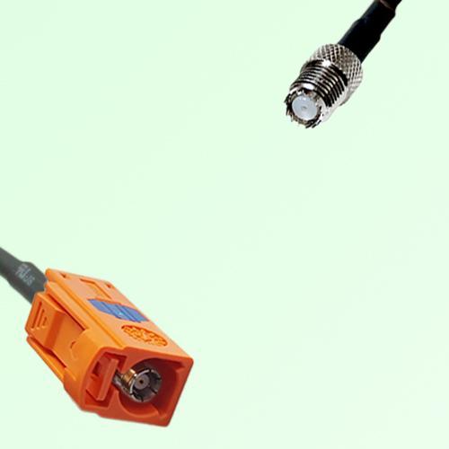 FAKRA SMB M 2003 pastel orange Female Jack to Mini UHF Female Cable FAKRA SMB M 2003 pastel orange Female Jack to Mini UHF Female Cable