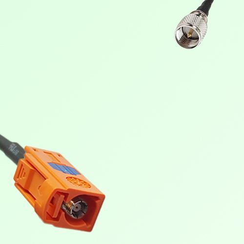 FAKRA SMB M 2003 pastel orange Female Jack to Mini UHF Male Plug Cable
