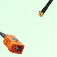 FAKRA SMB M 2003 pastel orange Female Jack to MMCX Male Plug RA Cable