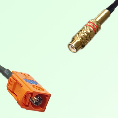 FAKRA SMB M 2003 pastel orange Female Jack to RCA Female Jack Cable FAKRA SMB M 2003 pastel orange Female Jack to RCA Female Jack Cable
