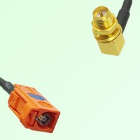 FAKRA SMB M 2003 pastel orange Female to RP SMA Bulkhead Female RA Cable FAKRA SMB M 2003 pastel orange Female to RP SMA Bulkhead Female RA Cable
