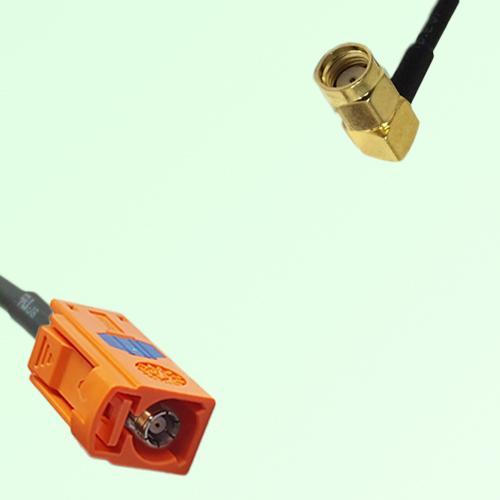FAKRA SMB M 2003 pastel orange Female to RP SMA Male RA Cable FAKRA SMB M 2003 pastel orange Female to RP SMA Male RA Cable
