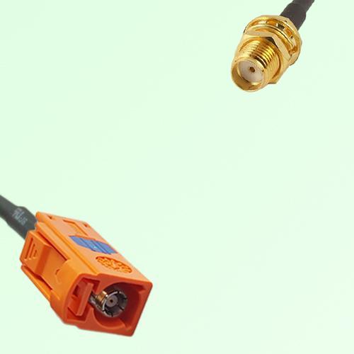 FAKRA SMB M 2003 pastel orange Female to SMA Bulkhead Female Cable FAKRA SMB M 2003 pastel orange Female to SMA Bulkhead Female Cable