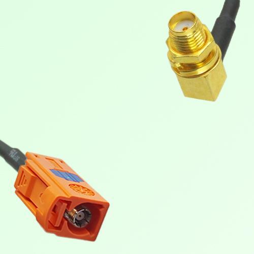 FAKRA SMB M 2003 pastel orange Female to SMA Bulkhead Female RA Cable FAKRA SMB M 2003 pastel orange Female to SMA Bulkhead Female RA Cable