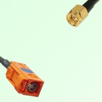 FAKRA SMB M 2003 pastel orange Female Jack to SMA Male Plug Cable FAKRA SMB M 2003 pastel orange Female Jack to SMA Male Plug Cable