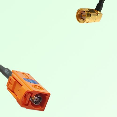 FAKRA SMB M 2003 pastel orange Female Jack to SMA Male Plug RA Cable