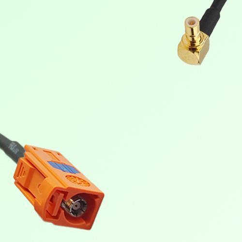 FAKRA SMB M 2003 pastel orange Female Jack to SMB Male Plug RA Cable