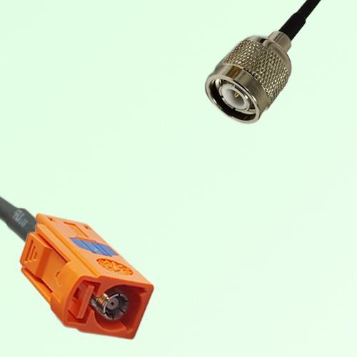 FAKRA SMB M 2003 pastel orange Female Jack to TNC Male Plug Cable