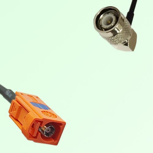 FAKRA SMB M 2003 pastel orange Female Jack to TNC Male Plug RA Cable