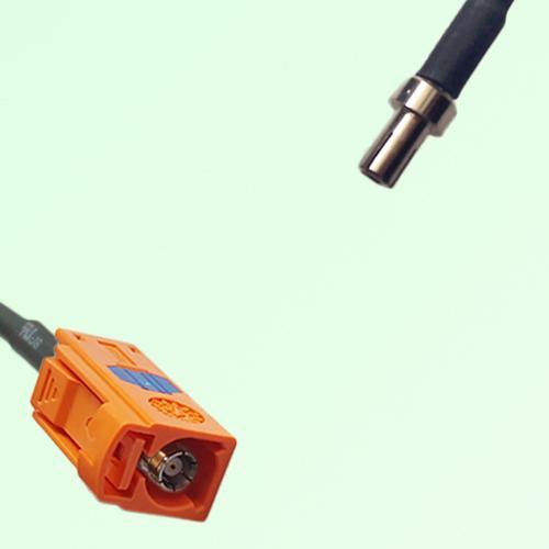 FAKRA SMB M 2003 pastel orange Female Jack to TS9 Male Plug Cable