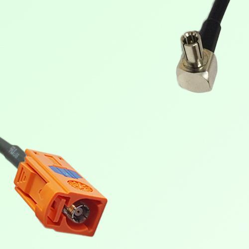 FAKRA SMB M 2003 pastel orange Female Jack to TS9 Male Plug RA Cable