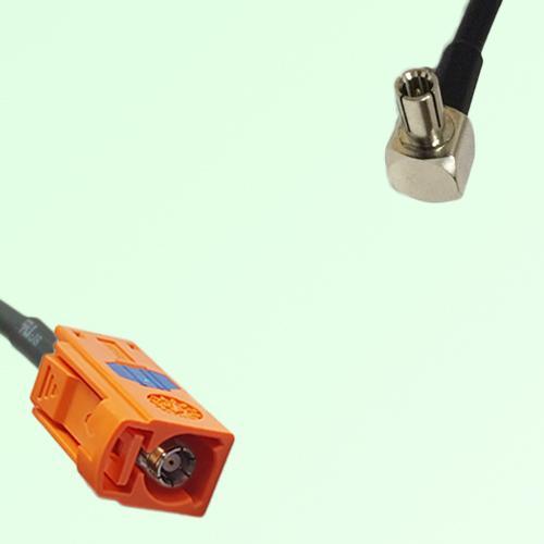 FAKRA SMB M 2003 pastel orange Female Jack to TS9 Male Plug RA Cable FAKRA SMB M 2003 pastel orange Female Jack to TS9 Male Plug RA Cable