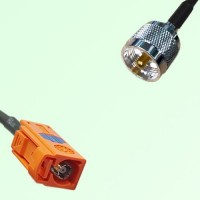 FAKRA SMB M 2003 pastel orange Female Jack to UHF Male Plug Cable FAKRA SMB M 2003 pastel orange Female Jack to UHF Male Plug Cable
